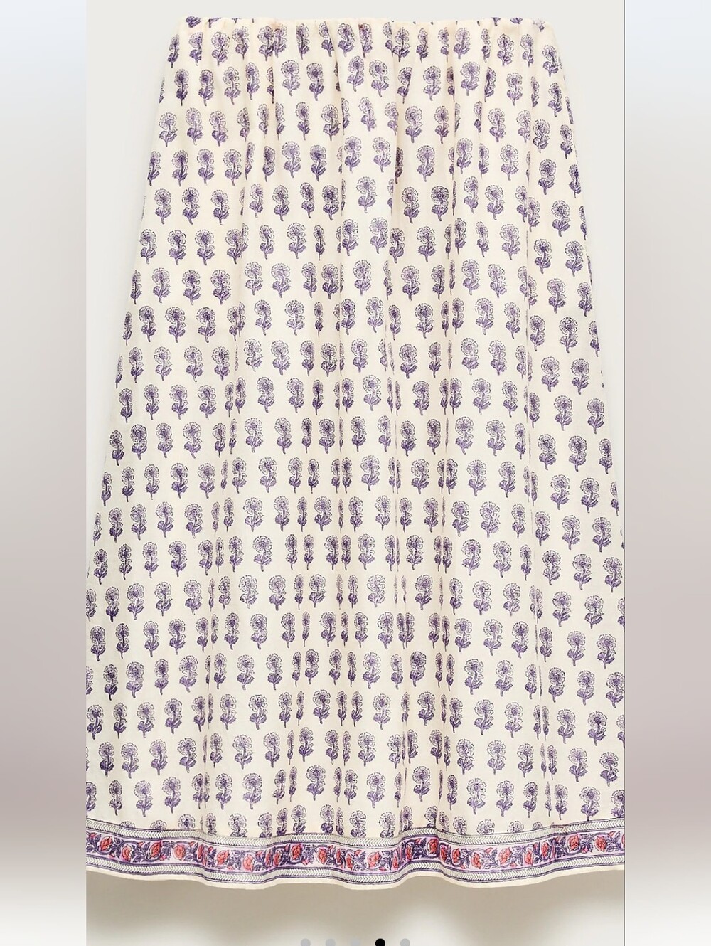 NWT J Crew Beckett midi skirt in lilac block print- Size M